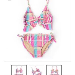 Colorful Striped Kids Bikini